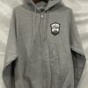 Grey Zip-Up Hooded Sweatshirt
