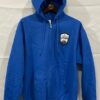 Blue Zip-Up Hooded Sweatshirt